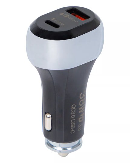 Automobilinis įkroviklis, greitasis įkrovimas, USB, USB-C PD QC, 38W, galingas