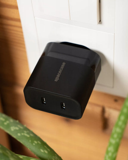Spacecase 20W tinklo įkroviklis, universalus, greitas, 2x USB-C jungtys