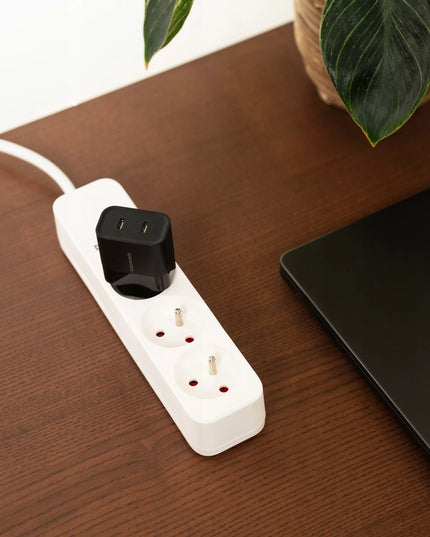 Spacecase 20W tinklo įkroviklis, universalus, greitas, 2x USB-C jungtys