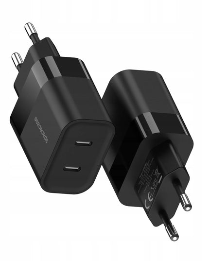 Spacecase 20W tinklo įkroviklis, universalus, greitas, 2x USB-C jungtys