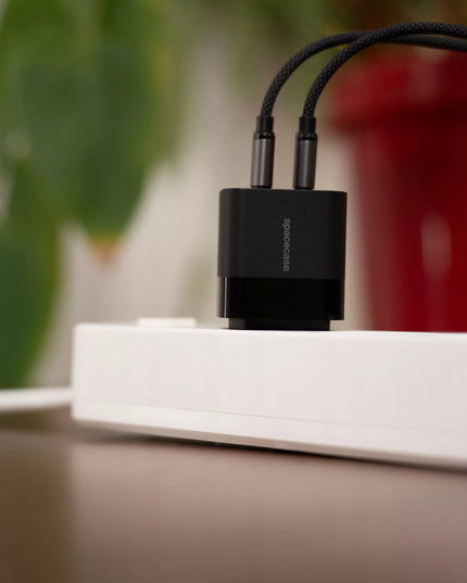 Spacecase 20W tinklo įkroviklis, universalus, greitas, 2x USB-C jungtys