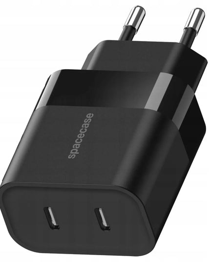 Spacecase 20W tinklo įkroviklis, universalus, greitas, 2x USB-C jungtys