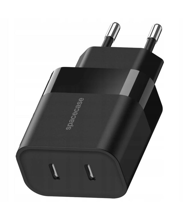 Spacecase 20W tinklo įkroviklis, universalus, greitas, 2x USB-C jungtys