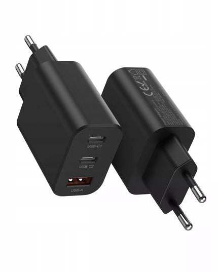 Spacecase 30W tinklo įkroviklis telefonui, greitas įkrovimas, 3x USB, USB-C