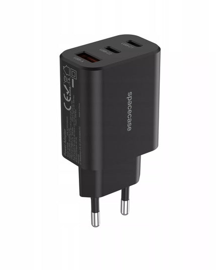 Spacecase 30W tinklo įkroviklis telefonui, greitas įkrovimas, 3x USB, USB-C