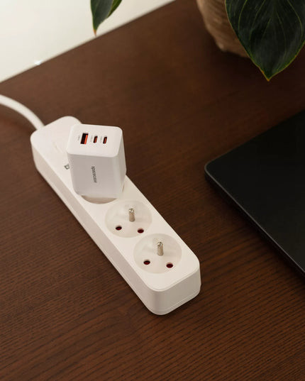 TINKLO ĮKROVIKLIS SPACECASE 65W, GREITAS GAN ĮKROVIKLIS, 2X USB-C, USB-A