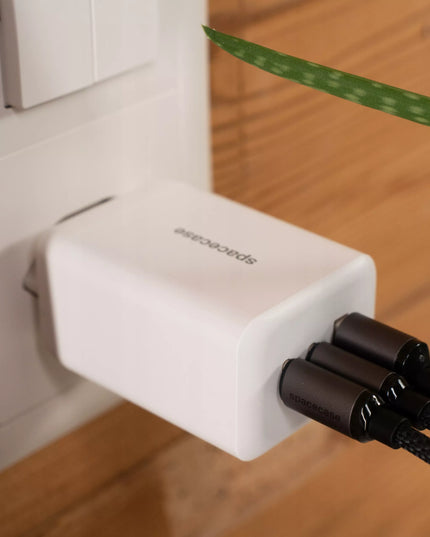 TINKLO ĮKROVIKLIS SPACECASE 65W, GREITAS GAN ĮKROVIKLIS, 2X USB-C, USB-A
