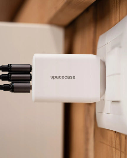 TINKLO ĮKROVIKLIS SPACECASE 65W, GREITAS GAN ĮKROVIKLIS, 2X USB-C, USB-A
