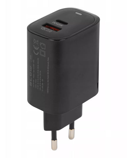 BLOW tinklo įkroviklis USB-C USB-A QC 45W Quick Charge GaN su laidu