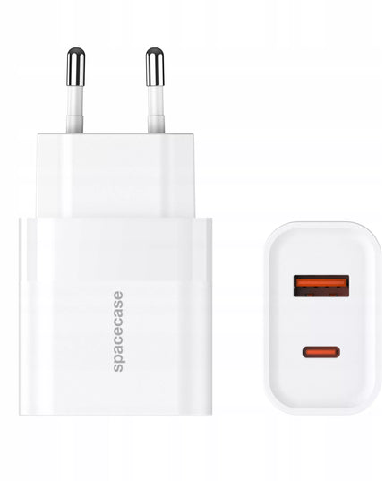 Greitas tinklo įkroviklis Spacecase 20W universalus USB USB-C adapteris telefonui