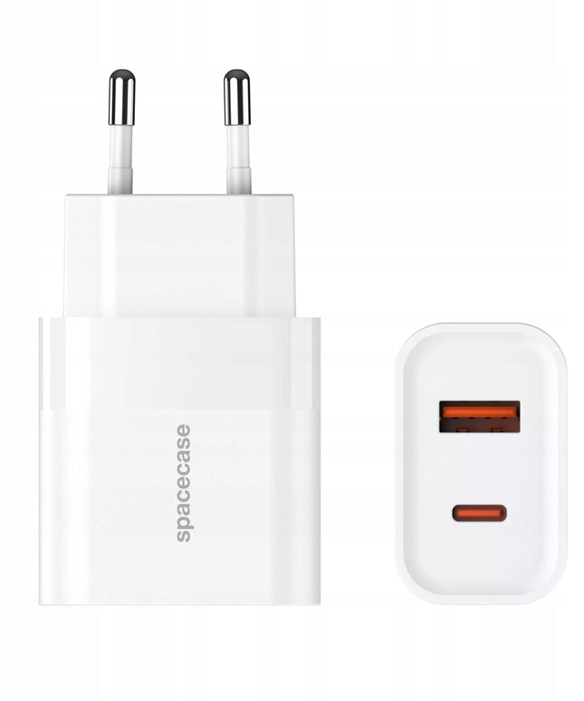 Greitas tinklo įkroviklis Spacecase 20W universalus USB USB-C adapteris telefonui