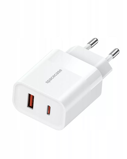 Greitas tinklo įkroviklis Spacecase 20W universalus USB USB-C adapteris telefonui