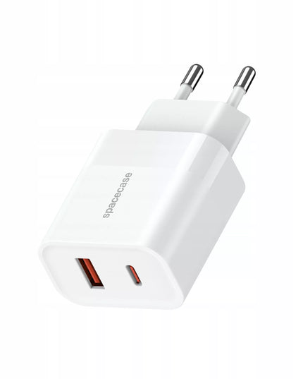 Greitas tinklo įkroviklis Spacecase 20W universalus USB USB-C adapteris telefonui