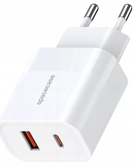 Greitas tinklo įkroviklis Spacecase 20W universalus USB USB-C adapteris telefonui