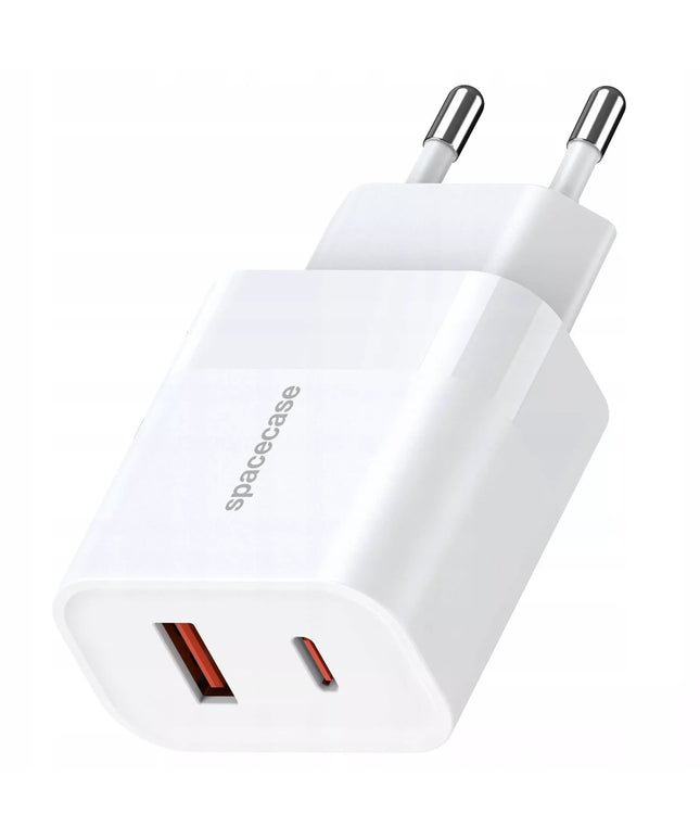 Greitas tinklo įkroviklis Spacecase 20W universalus USB USB-C adapteris telefonui