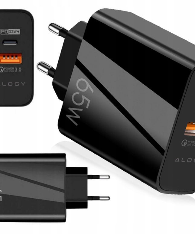 Greitas sieninis įkroviklis USB-A USB QC 3.0 65W USB-C PD Tipas C telefonui