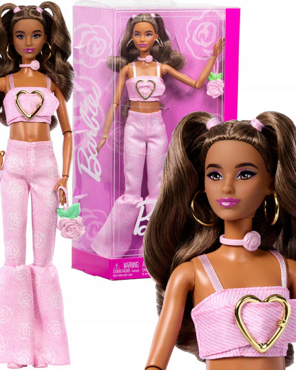 Lėlė Barbie Deluxe #12 Style Pink Denim madingų drabužių rinkinys + aksesuarai