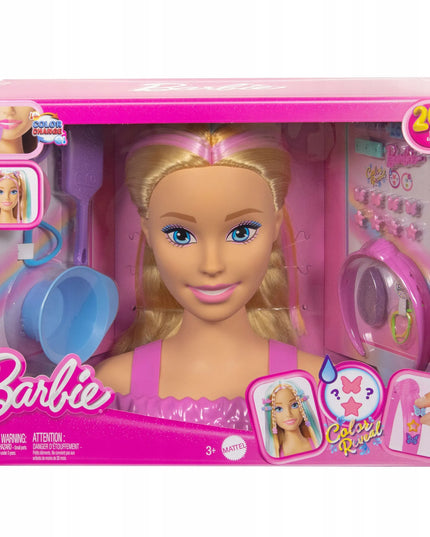 „Barbie“ plaukų stilizavimo galva, šviesūs plaukai, „Deluxe“, JFG81