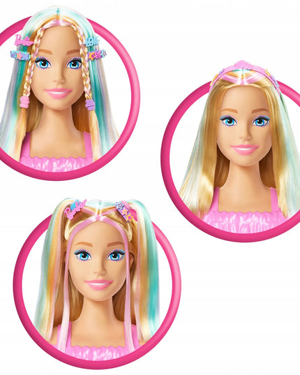„Barbie“ plaukų stilizavimo galva, šviesūs plaukai, „Deluxe“, JFG81