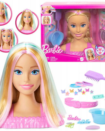 „Barbie“ plaukų stilizavimo galva, šviesūs plaukai, „Deluxe“, JFG81