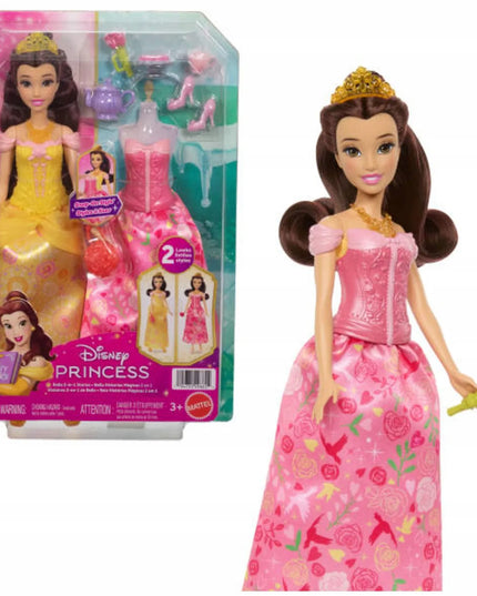 „Disney Princess“ Bella lėlė „Gražuolė ir pabaisa“, 2 viename istorijų rinkinys
