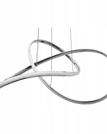 LED lubinis pakabinamas šviestuvas, sidabrinė juosta, su pulteliu, keičiama spalva