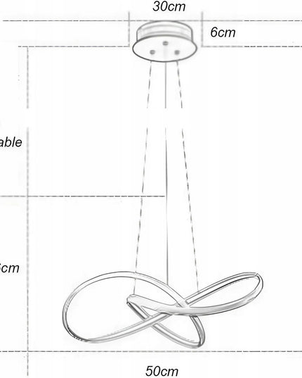 Auksinė pakabinama lubinė LED lempa, sietynas su juosta ir nuotolinio valdymo pulteliu, keičiama spalva