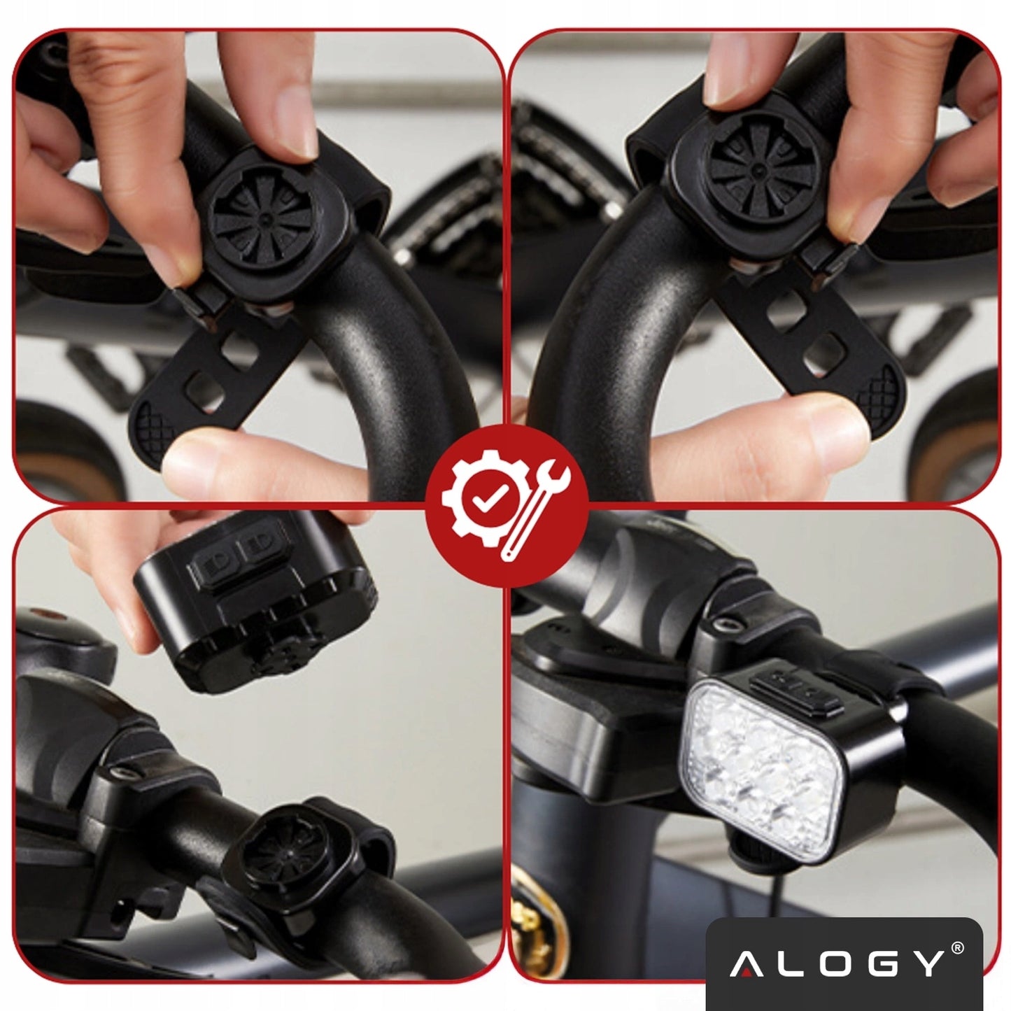 Dviračio žibintas 500 lm 200 lm rinkinys 20 LED priekis galas dviračiui USB C IP65