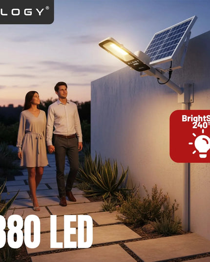 Saulės gatvės šviestuvas Alogy 1600W LED su judesio jutikliu