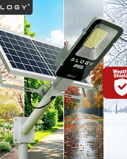Saulės gatvės šviestuvas Alogy 1600W LED su judesio jutikliu