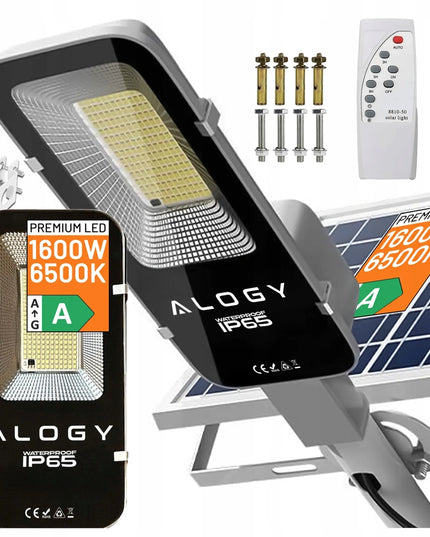 Saulės gatvės šviestuvas Alogy 1600W LED su judesio jutikliu