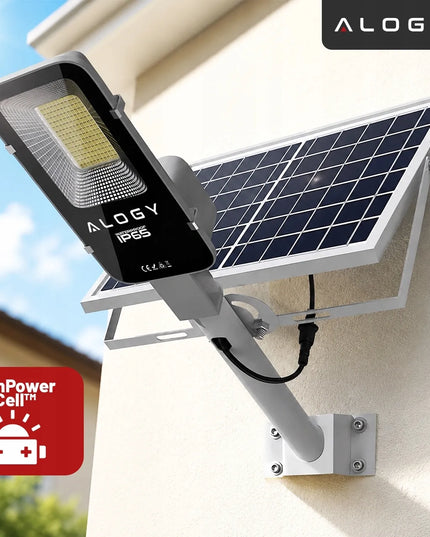 Saulės gatvės šviestuvas Alogy 1600W LED su judesio jutikliu