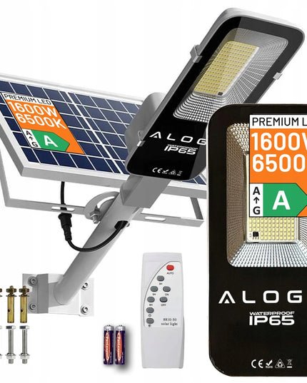 Saulės gatvės šviestuvas Alogy 1600W LED su judesio jutikliu