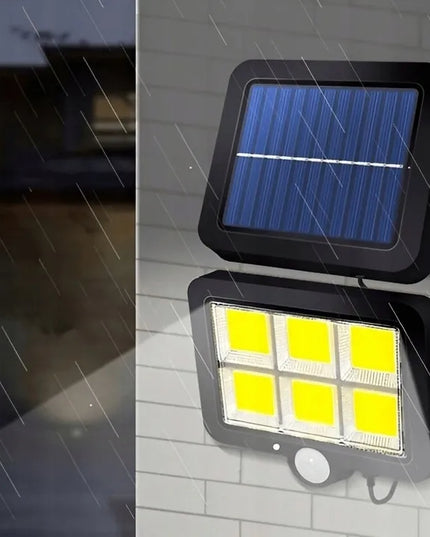 Saulės gatvių šviestuvas su LED COB judesio ir prieblandos jutikliu 2400mAh