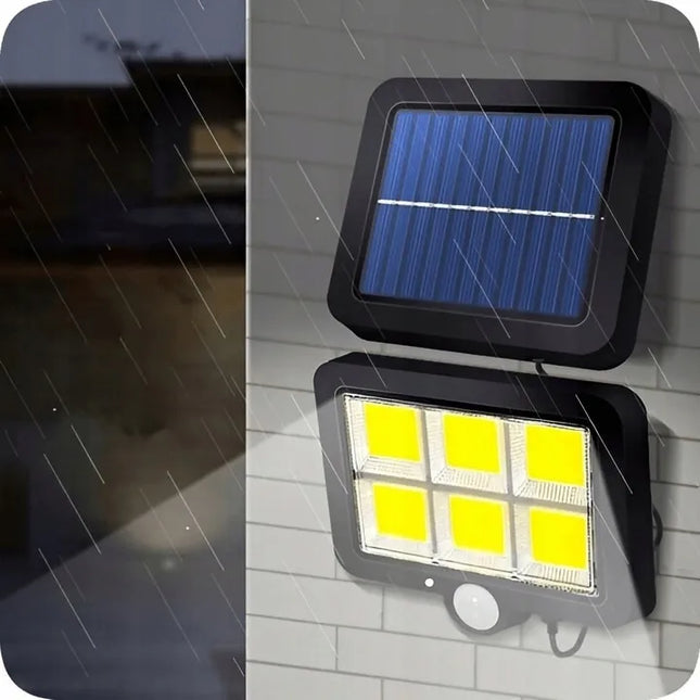 Saulės gatvių šviestuvas su LED COB judesio ir prieblandos jutikliu 2400mAh