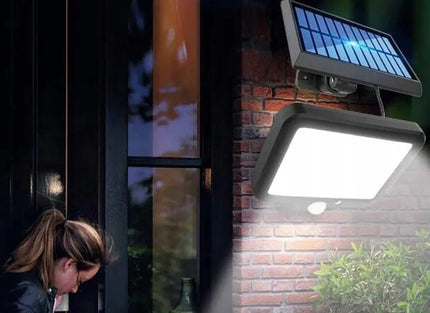Saulės gatvių šviestuvas su LED COB judesio ir prieblandos jutikliu 2400mAh