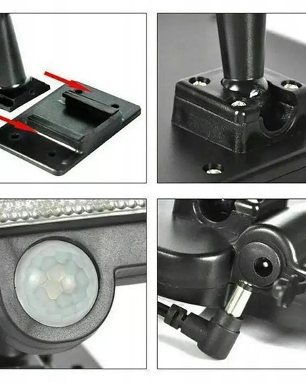 Saulės gatvių šviestuvas su LED COB judesio ir prieblandos jutikliu 2400mAh