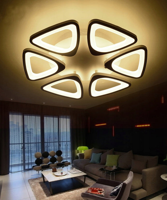 Juodas lubinis LED šviestuvas 55 cm su pulteliu, reguliuojama spalvos temperatūra