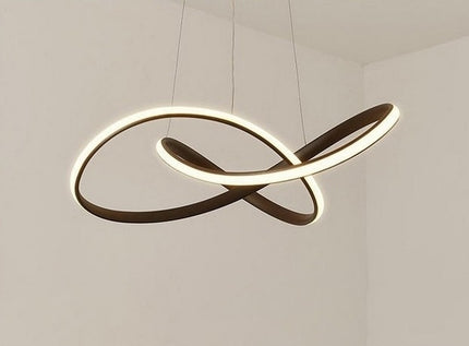 Lubinis LED šviestuvas, pakabinamas, juodas, 3 spalvos + pultelis