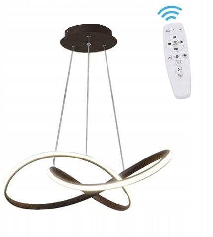 Lubinis LED šviestuvas, pakabinamas, juodas, 3 spalvos + pultelis