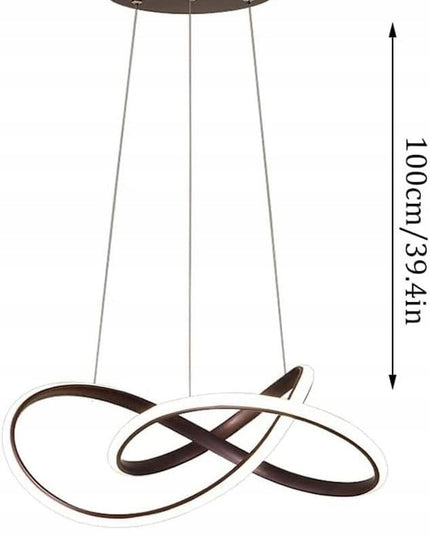 Lubinis LED šviestuvas, pakabinamas, juodas, 3 spalvos + pultelis