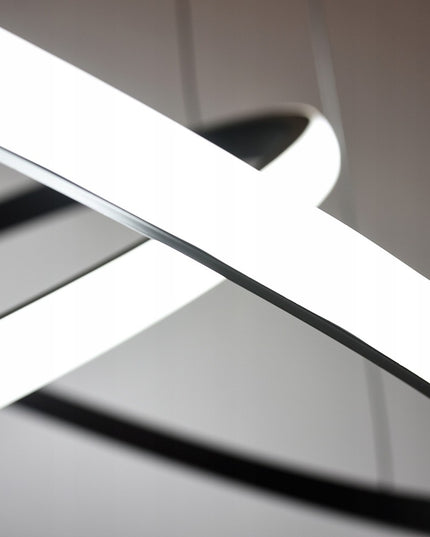 Lubinis LED šviestuvas, pakabinamas, juodas, 3 spalvos + pultelis