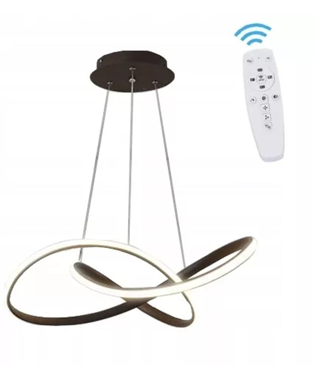 Lubinis LED šviestuvas, pakabinamas, juodas, 3 spalvos + pultelis