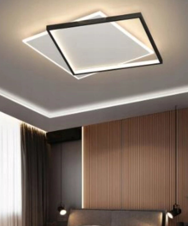 Lubinis LED šviestuvas (plafonas) 50cm kvadratinis su pulteliu, keičiama spalvos temperatūra