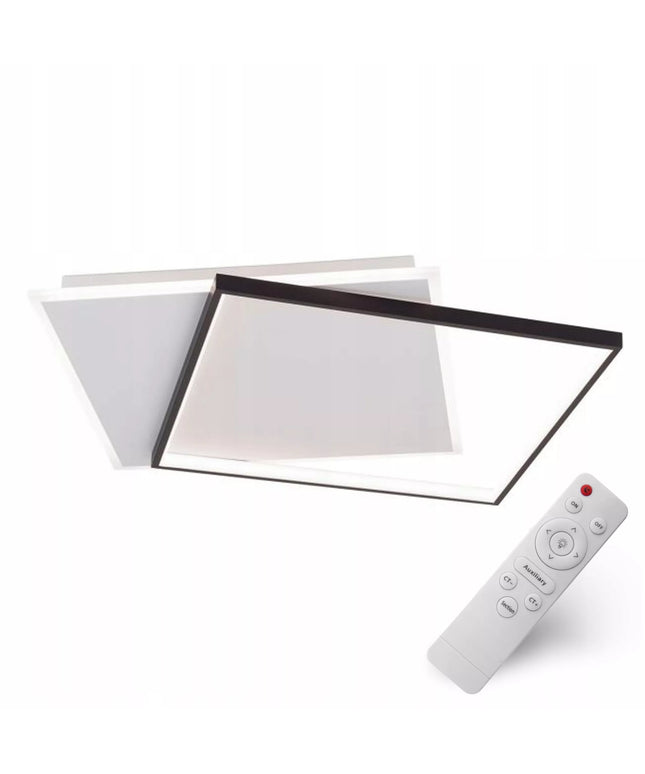 Lubinis LED šviestuvas (plafonas) 50cm kvadratinis su pulteliu, keičiama spalvos temperatūra