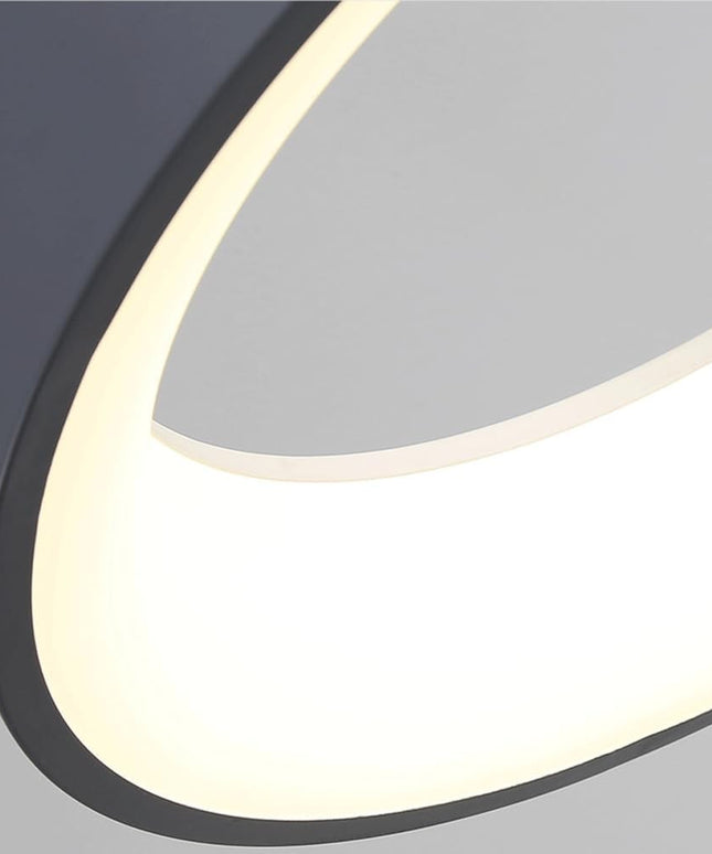 Pakabinamas LED lubinis šviestuvas, liustra/plafonas, 3 šviesos spalvos, su pulteliu, pilkas