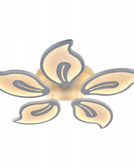 Lubinis šviestuvas LED 60cm, baltos gėlės formos, su pulteliu, reguliuojama spalvos temperatūra