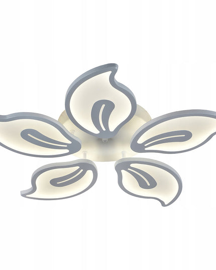 Lubinis šviestuvas LED 60cm, baltos gėlės formos, su pulteliu, reguliuojama spalvos temperatūra