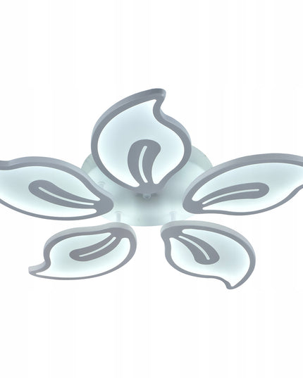 Lubinis šviestuvas LED 60cm, baltos gėlės formos, su pulteliu, reguliuojama spalvos temperatūra