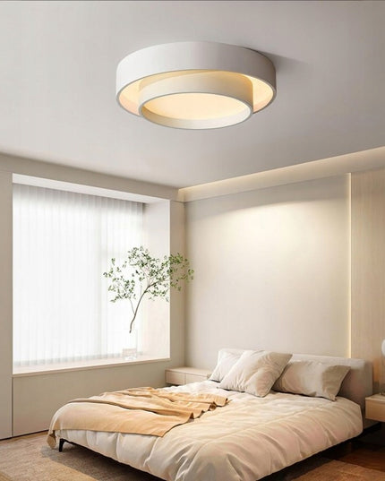 Lubinis šviestuvas plafonas LED BALTAS APVALUS 50cm LOFT MODERNUS KEIČIAMA SPALVA